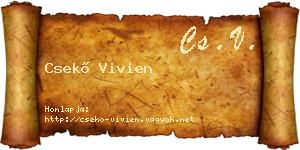 Csekő Vivien névjegykártya